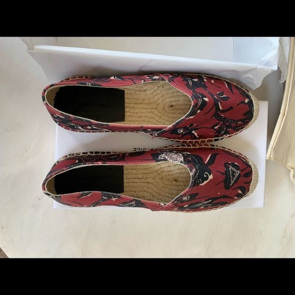Isabel Marant Burgundy Canaee Printed Espadrille - Picture 5 of 8